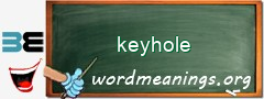 WordMeaning blackboard for keyhole